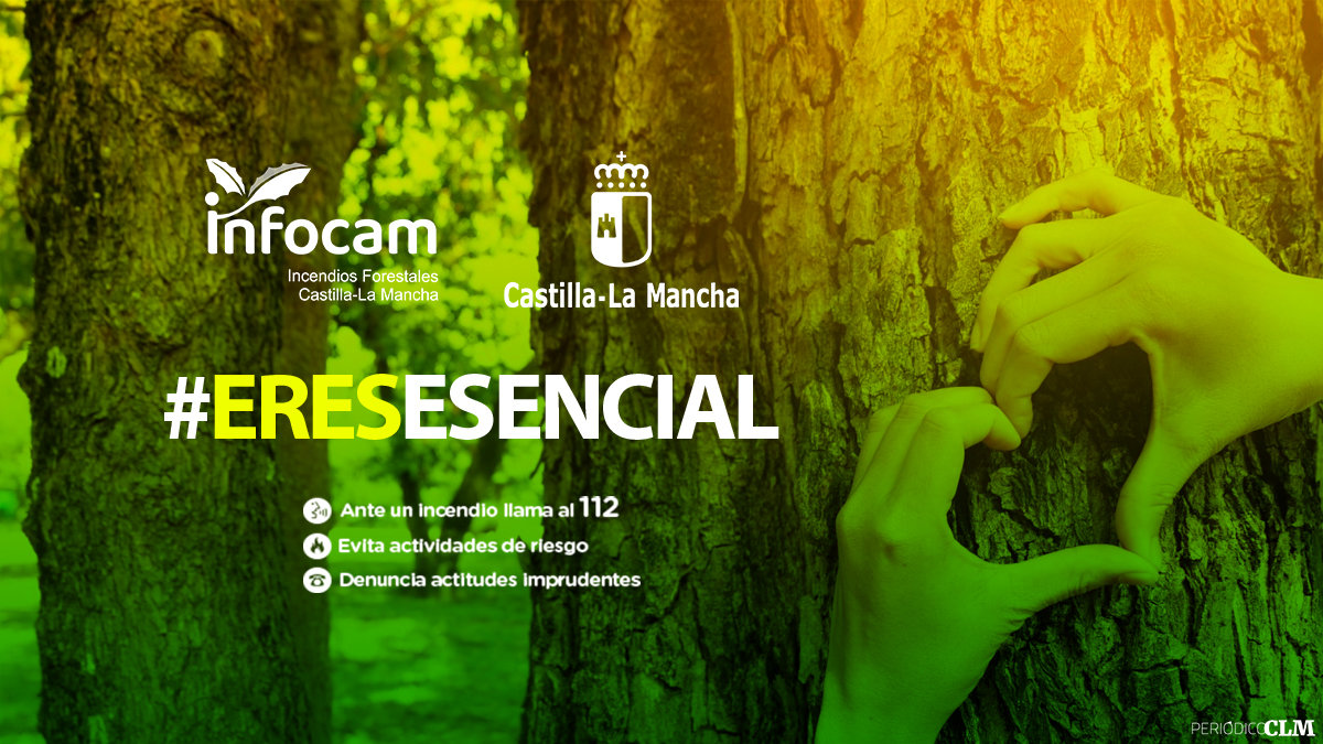 Campaña '#EresEsencial' de la Junta de Comunidades de Castilla-La Mancha para prevenir los incendios. PeriódicoCLM